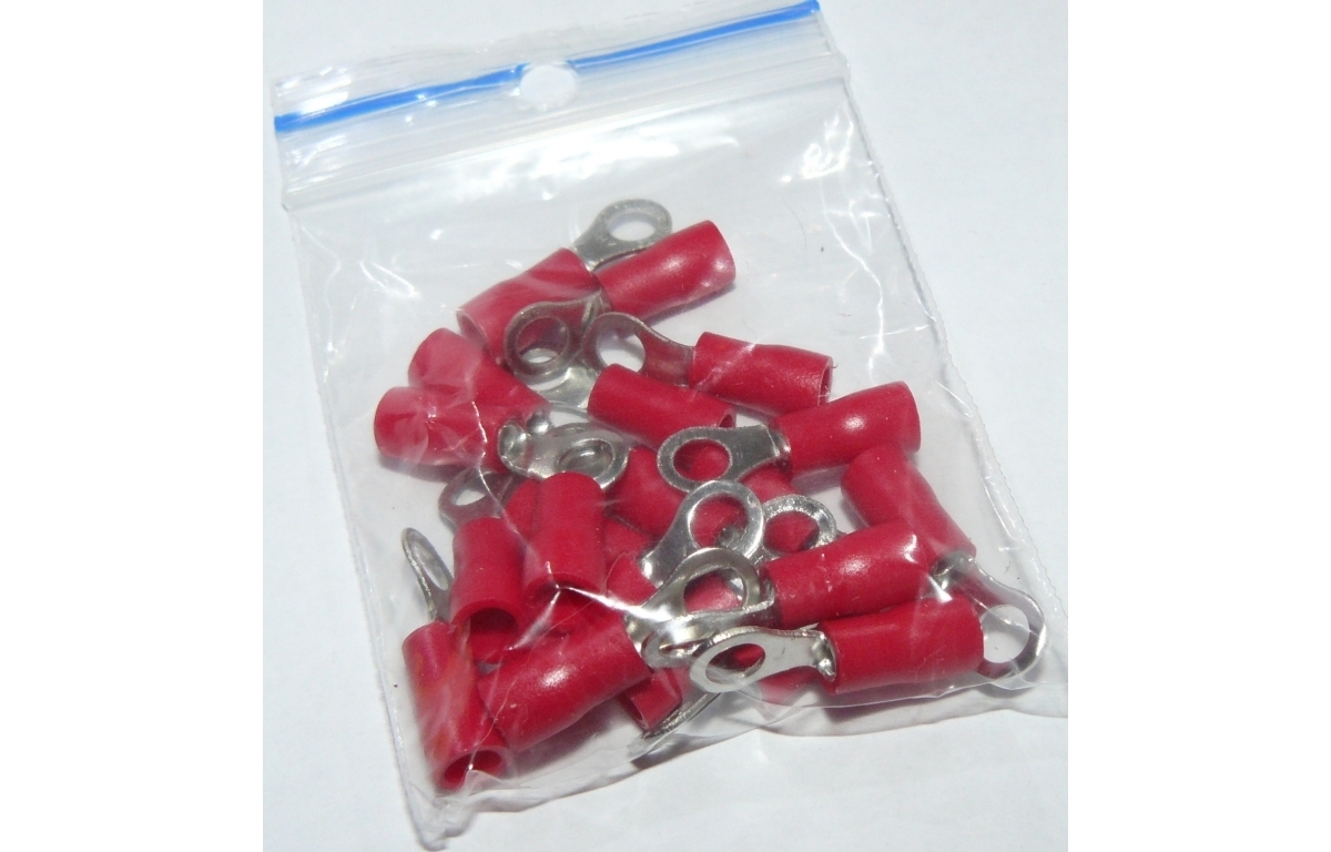 Buy this (20 of) Insulated Ring Terminal Crimp Up To M4 (4mm) Screw