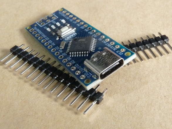 Arduino Nano Compatible, USB Built In (CH340), Blue, USB Type C 
