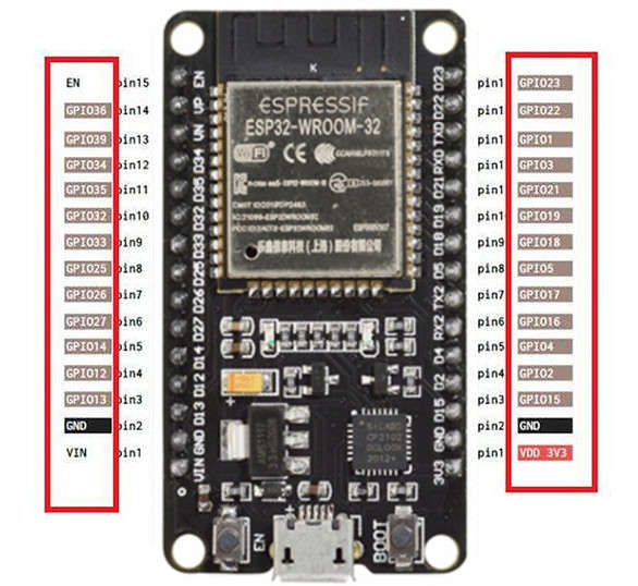 ESP32 Wifi Microcontroller ESP-WROOM-32 Arduino Compatible